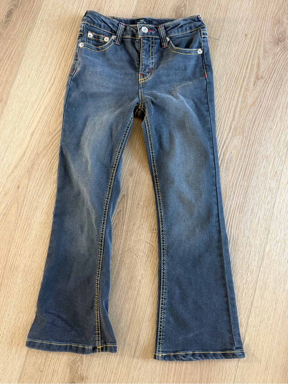 True Religion Joey High Rise Flare Jeans Dark Wash Denim Girls Size 8